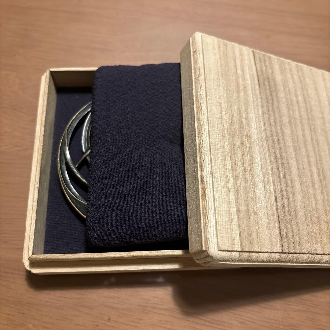 江戸後期　葦文様鍔　長州萩住河治六郎右衛門尉 友直作 Tsuba