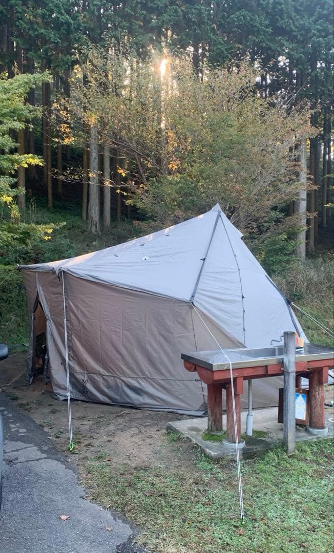 ①DOD ヤドカリテント　グランドシート　ポール4本　中古セット