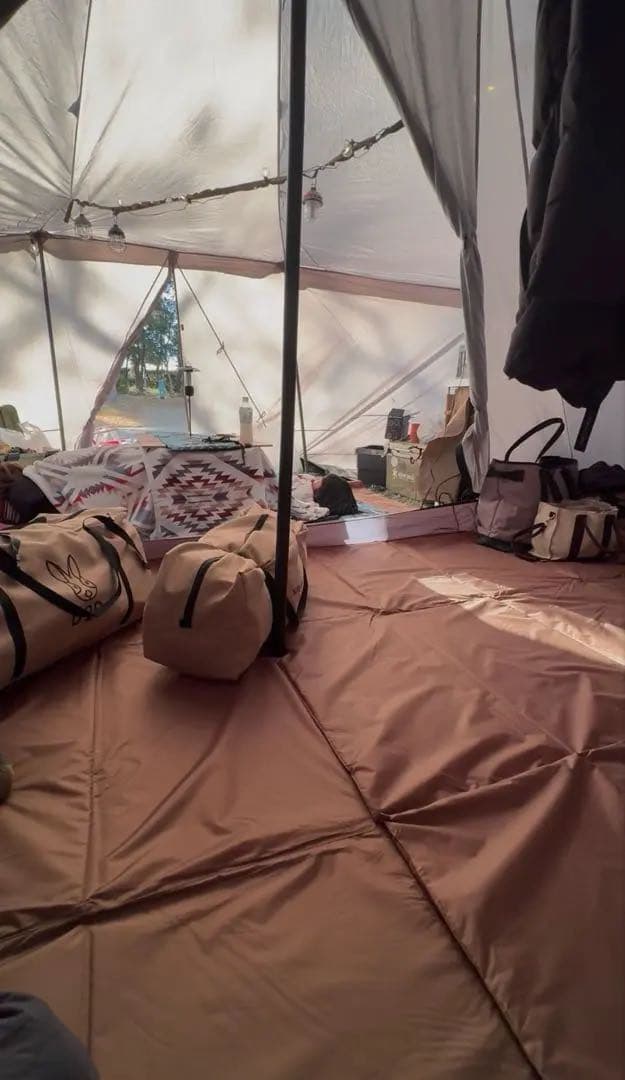 ①DOD ヤドカリテント　グランドシート　ポール4本　中古セット