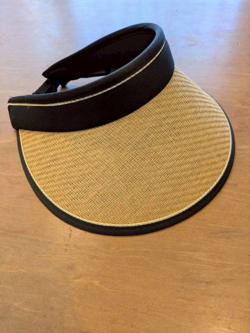 【新品】サンバイザー　折り畳み　紫外線　麦わら　サンカット　　UV 帽子　ゴルフ