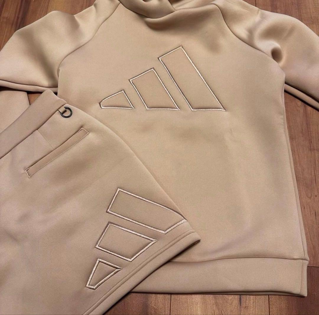 トレーナー　スカート　ダンボールニット　セットアップ　春秋　ベージュ　MとS