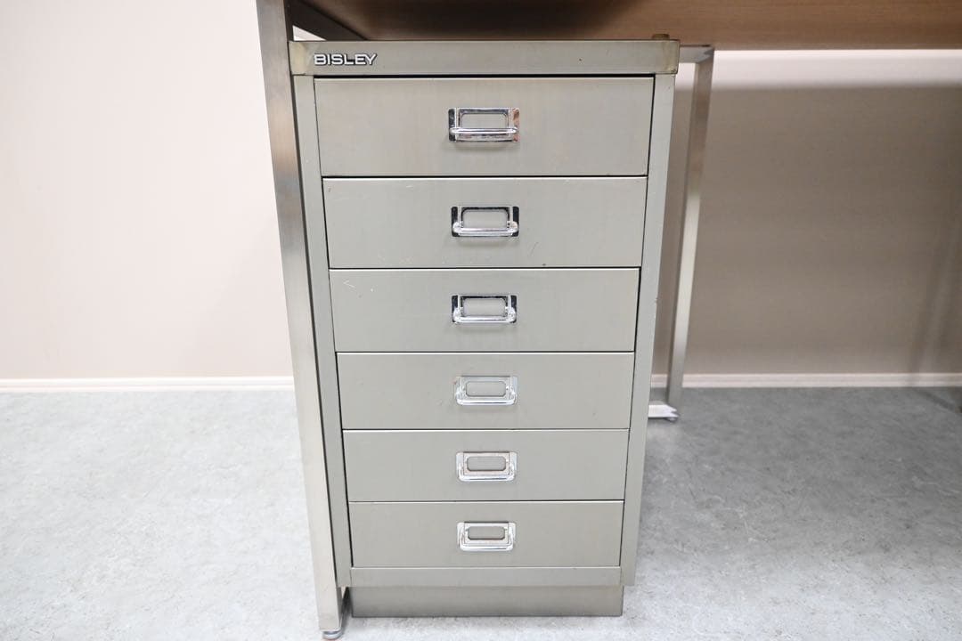BISLEY ビスレー デスク Lフット キャビネット ワゴン付