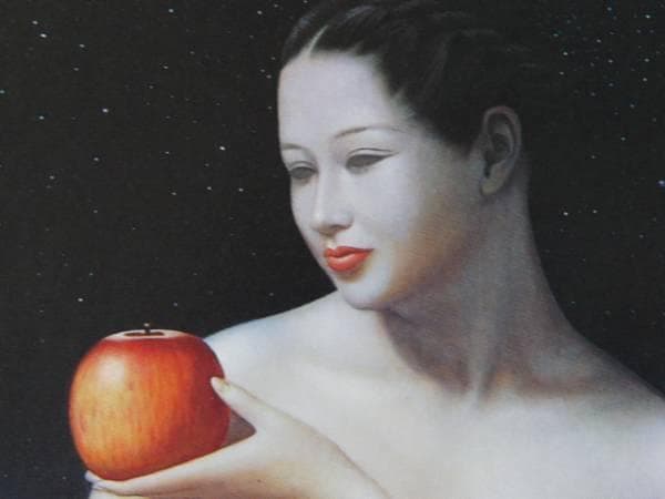 松本匠、「回想の夜」、希少な画集より、新品高級額・額装付、状態良好