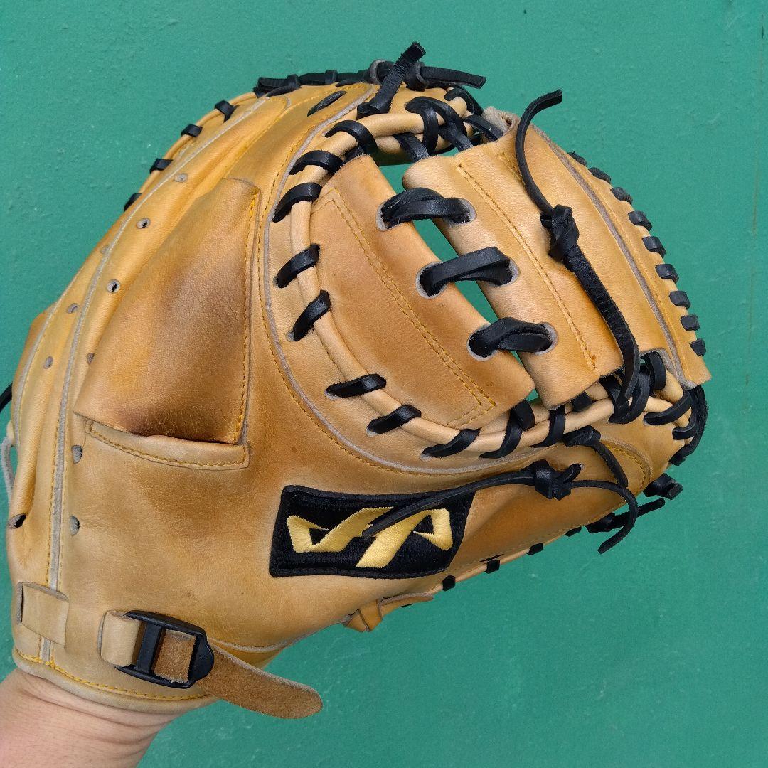 【美品】野球 グローブ 軟式 一般 キャッチャーミット ハタケヤマ