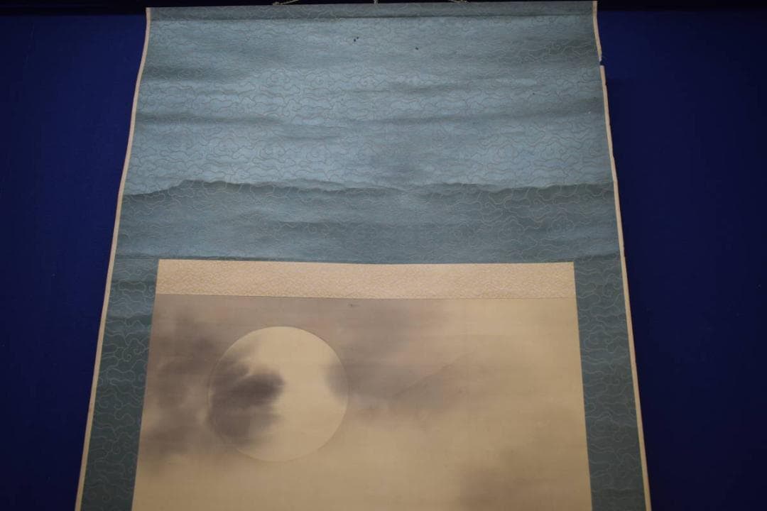 真作/佐々木美山/月下/猛虎図/大幅/布袋屋掛軸HJ-993