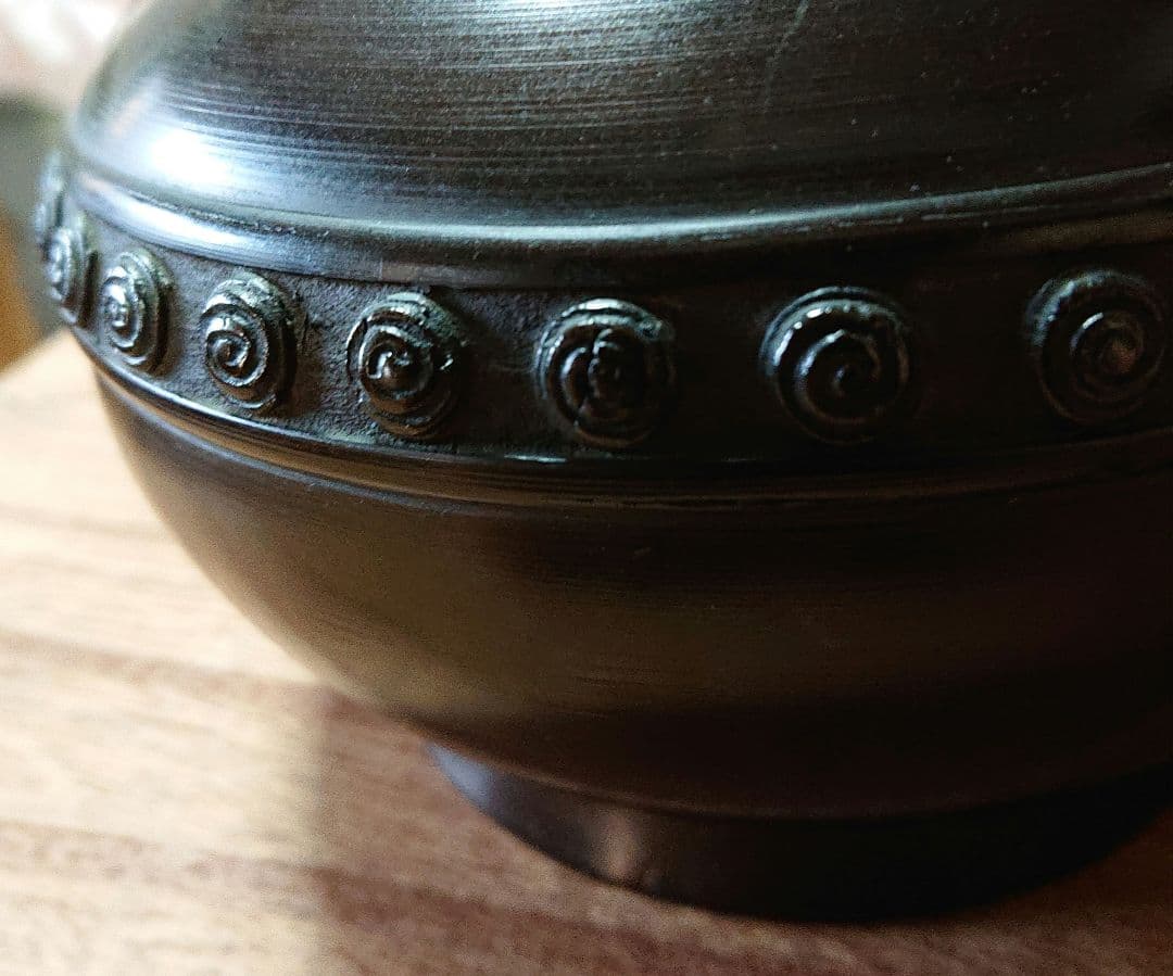 茶道具宗完花押唐銅花入