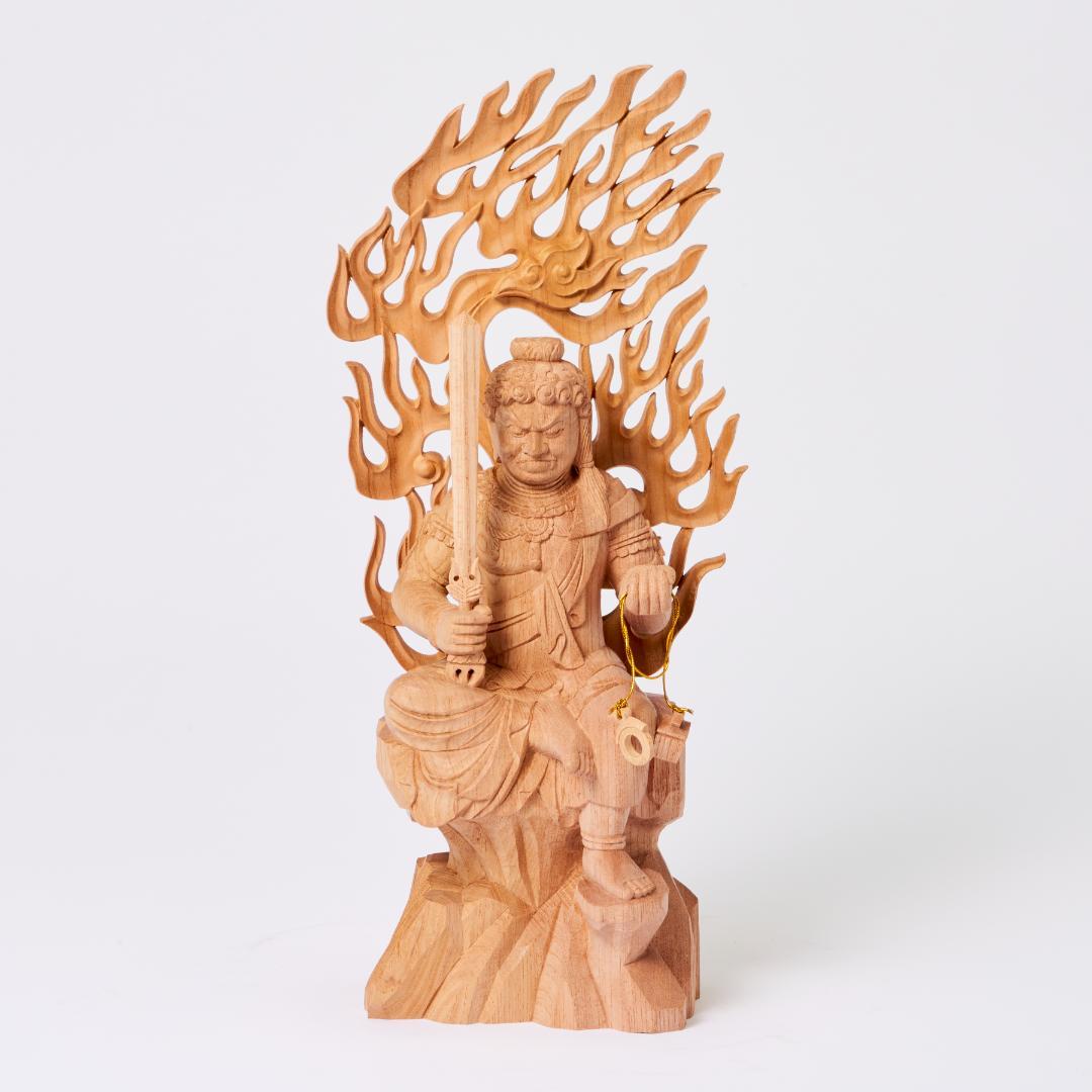 欅　半跏不動明王　３.５寸 #078