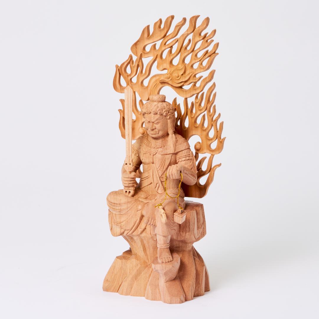 欅　半跏不動明王　３.５寸 #078