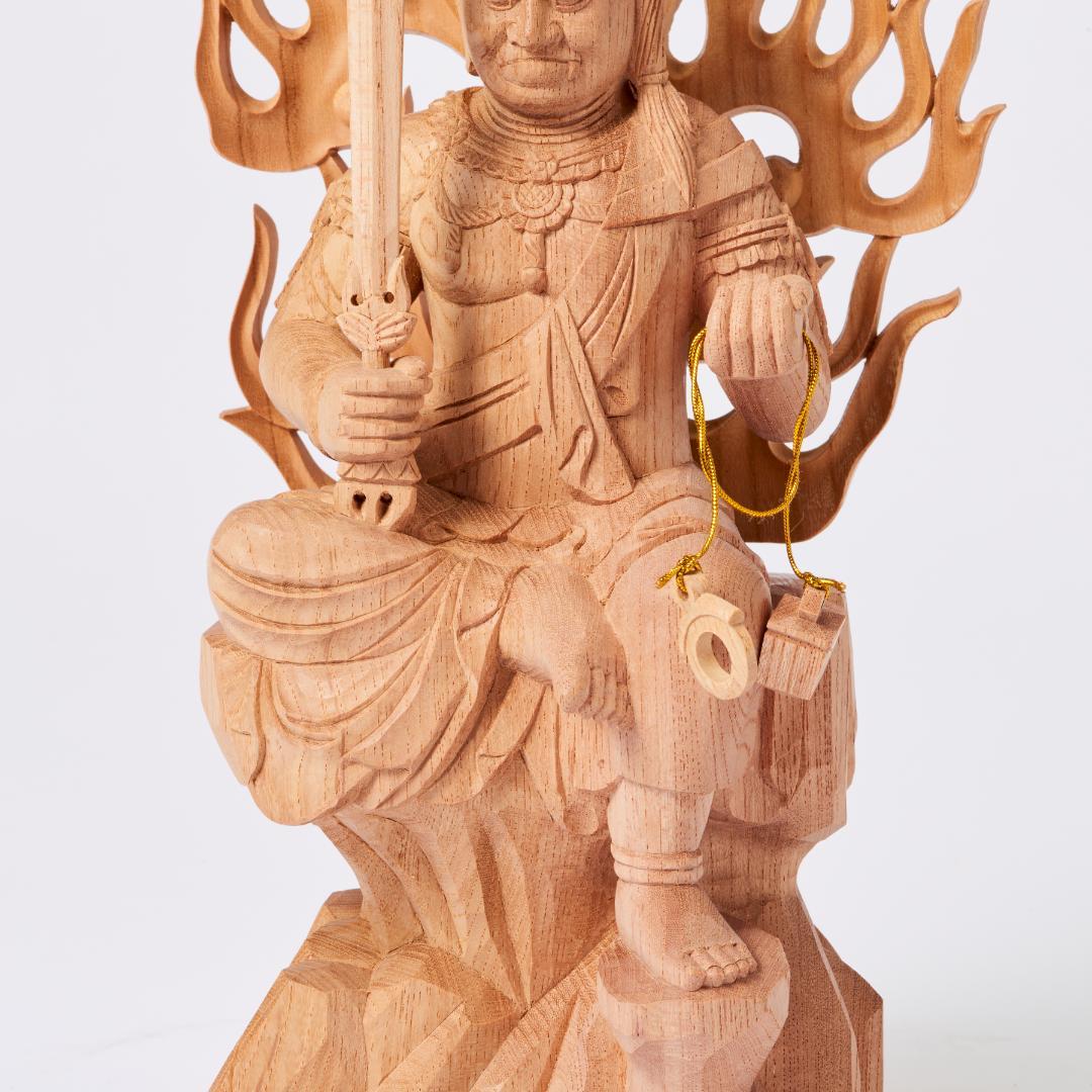 欅　半跏不動明王　３.５寸 #078