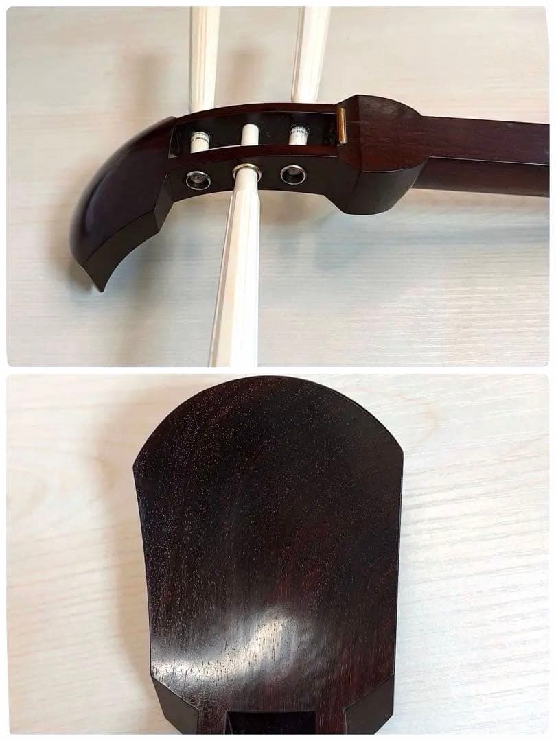 長唄三味線　舞台用　紅木　上犬皮張り替え済み　　すぐ弾ける　ハードケース付き