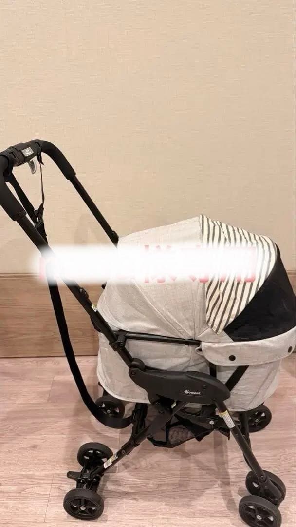 コムペット　ミリミリライト 犬用ペットカート アッシュホワイト 備品付き