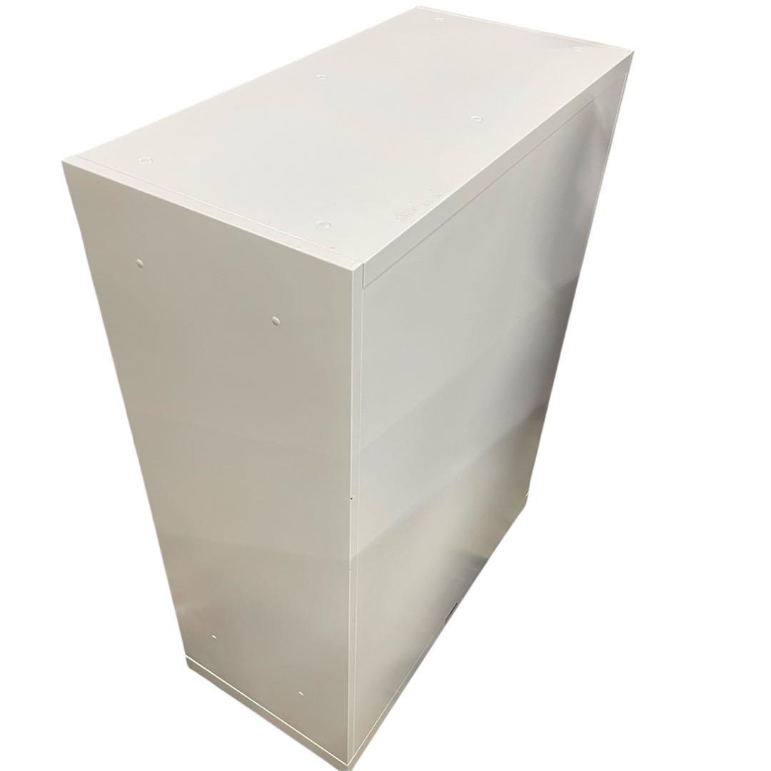 ホワイト スチール書庫・オープン書庫 3段