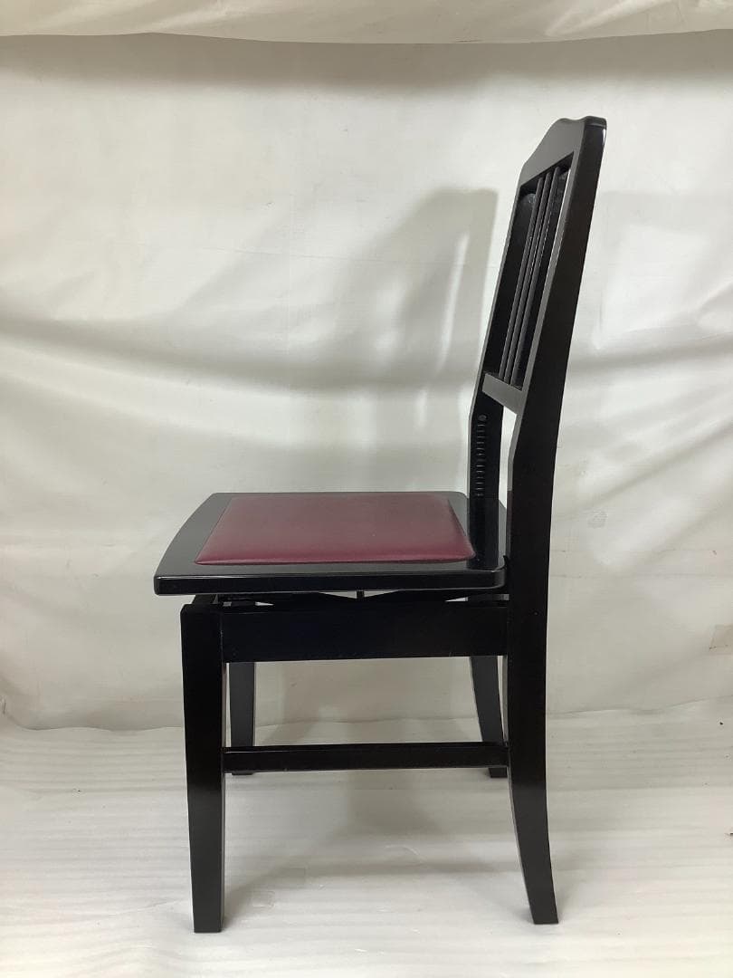 ※78537※YAMAHA背もたれ付きピアノ椅子（黒）