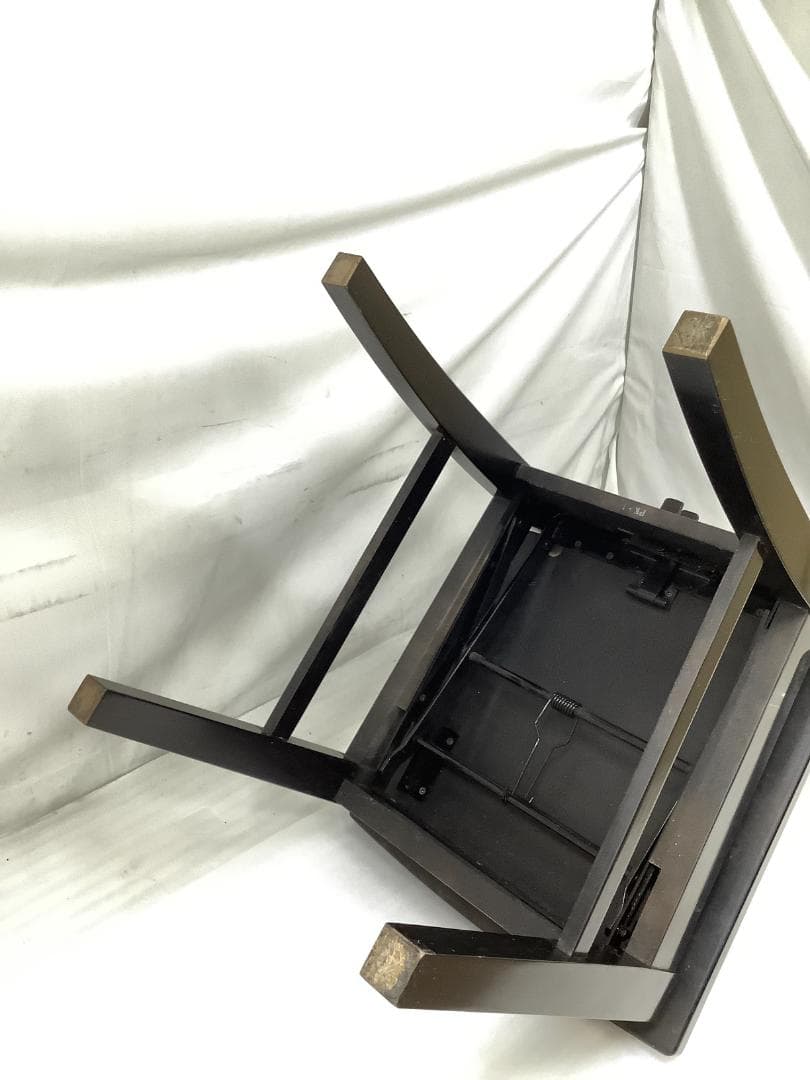 ※78537※YAMAHA背もたれ付きピアノ椅子（黒）