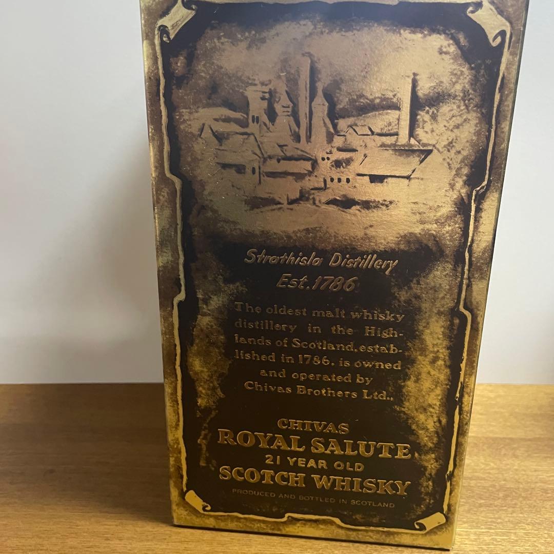 【未開封】ロイヤルサルート　21年　スコッチウイスキー　青ボトル　箱・袋付き