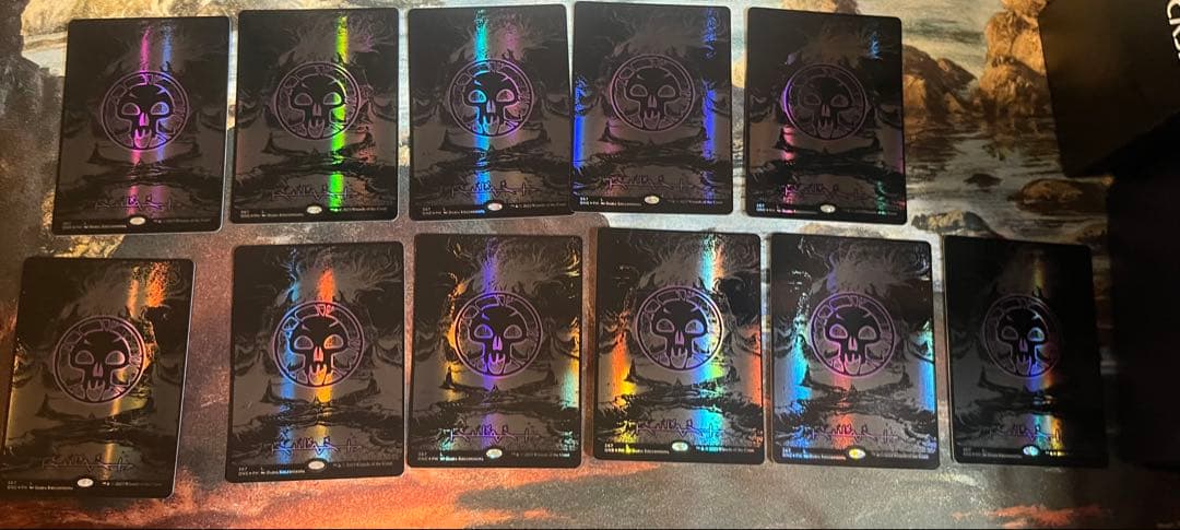 mtg オイルスリック土地　各種11枚セット＋おまけ3枚