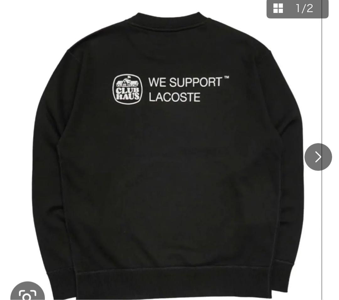 メンズウェア CLUBHAUS x Lacoste Crew Sweat Black M