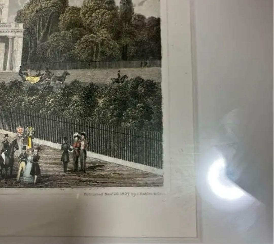 アンティーク版画 リトグラフNEW PALACE ST JAMES PARK