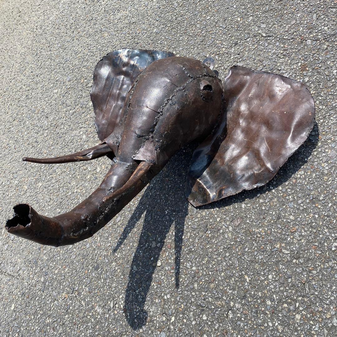 象 壁掛け USA アイアン ミッドセンチュリー 什器 オブジェ 飾り アニマル