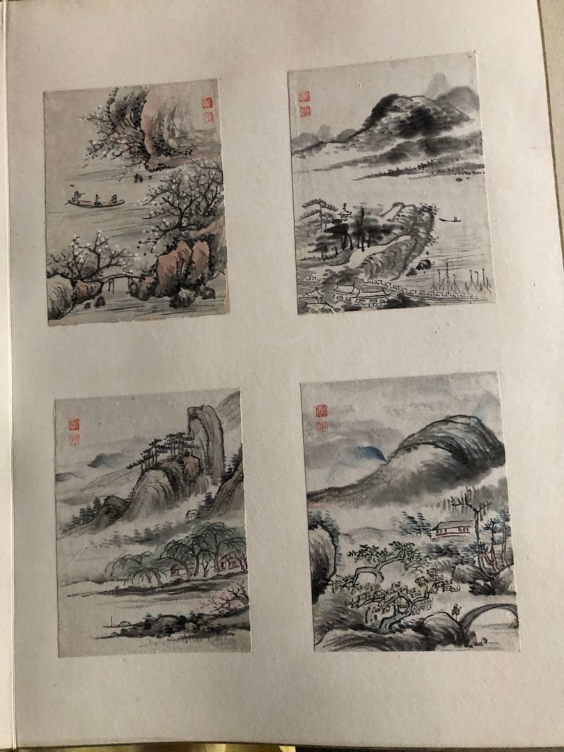 昭和初期　新潟画家　水墨画　江戸から昭和頃　画集　合計82枚　作者名２枚目にあり