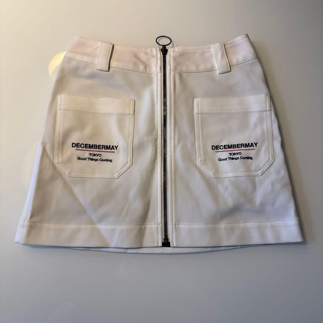 DECEMBER MAY ホワイトミニスカート　ゴルフ