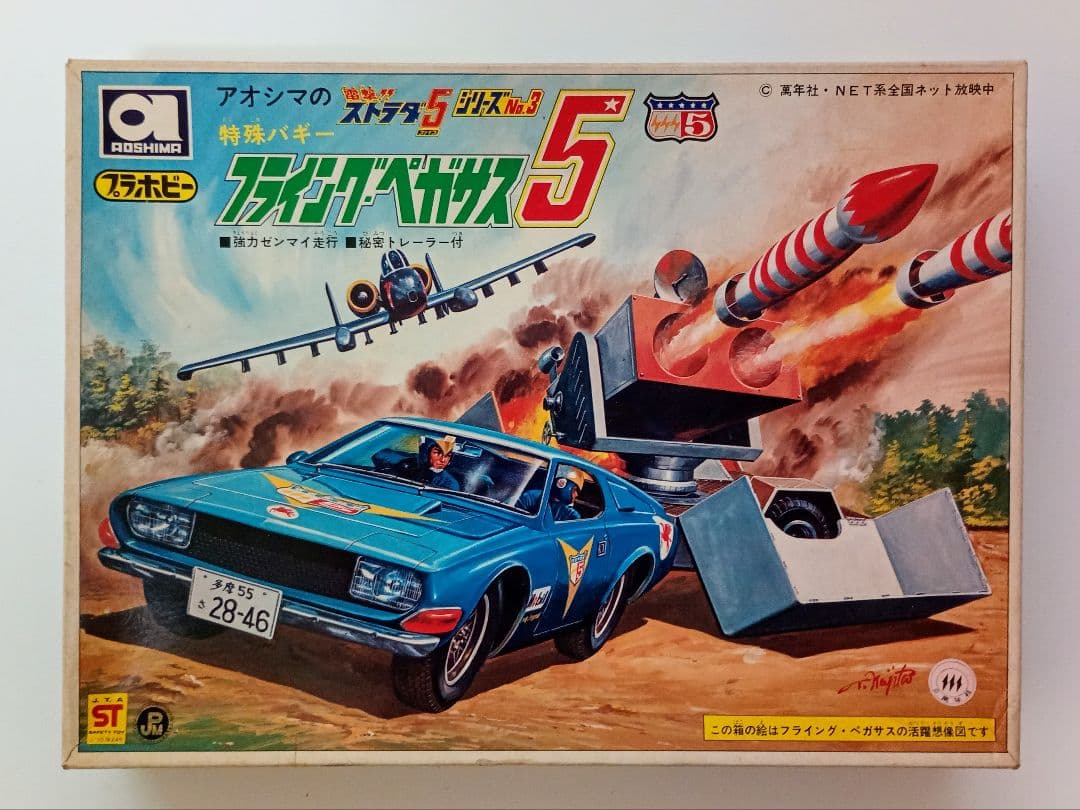 アオシマ『電撃!!ストラダ５』フライングペガサス プラモデル ゼンマイ