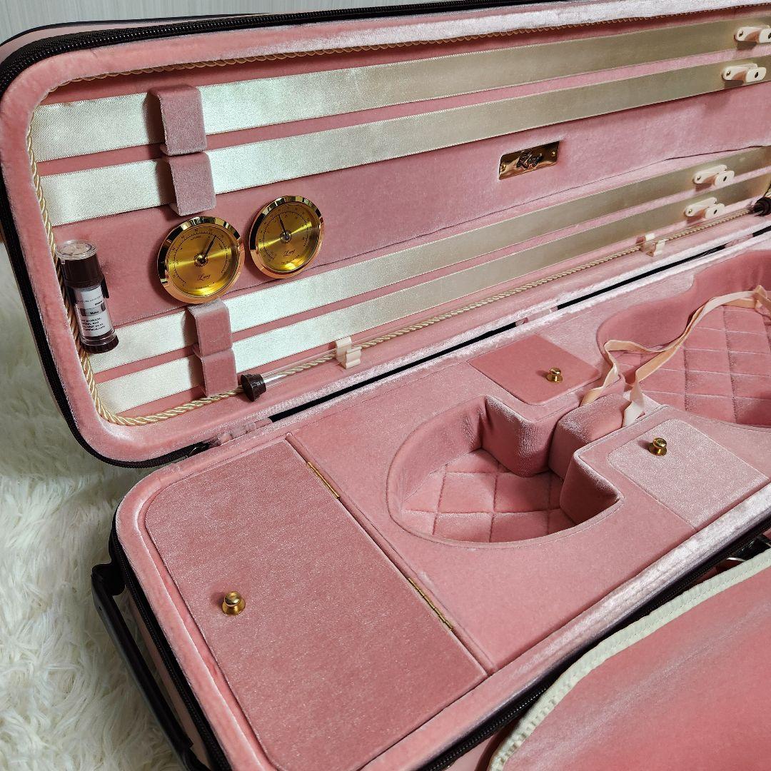 【入手困難】Lang CK-66 バイオリン用ケース 湿度計 温度計付き ピンク