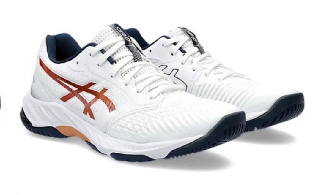 ASICS バレーボールシューズ ホワイト/ネイビー/ゴールド　24.5cm