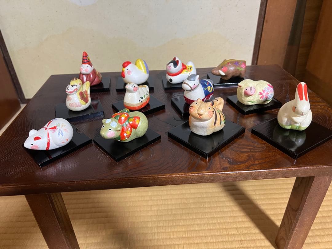 縁起物 12種類 紙装人形 干支 十二支置物セット