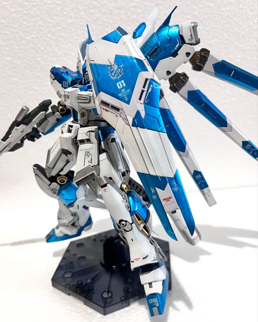 RG Hi-νガンダム ハイニューガンダム 塗装済 完成品 ハイパーメガバズーカ