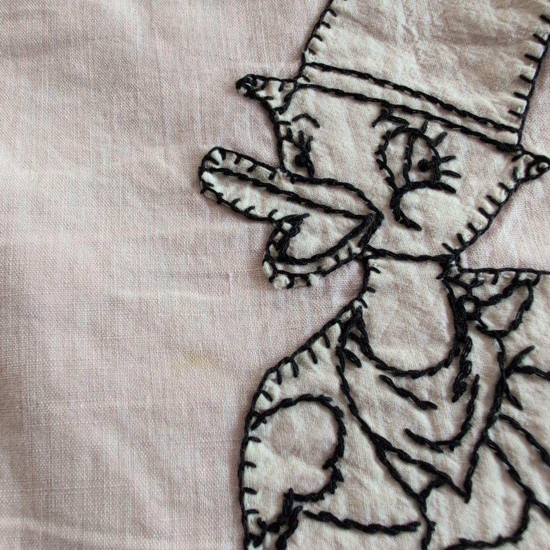 パッチワークキルト　アンティークキルト　動物柄