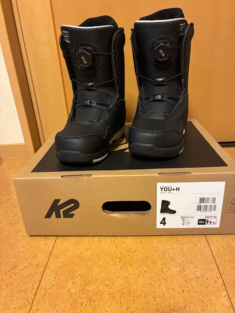 K2 YOU+H ２２センチ〜２３センチ ブラック 子ども用ブーツ