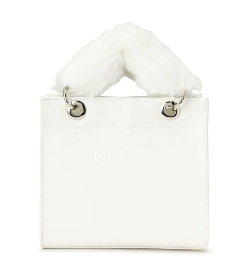 新品タグ付き　マスターバニー　フェイクファーハンドル　カートバッグ　白　ゴルフ