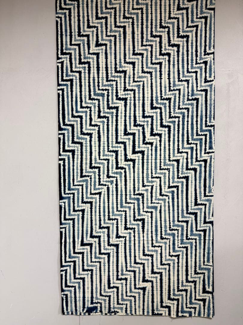 N「片野元彦」藍染絞り作家 有松鳴海絞り 希少天然藍染古布 和装着物 民藝