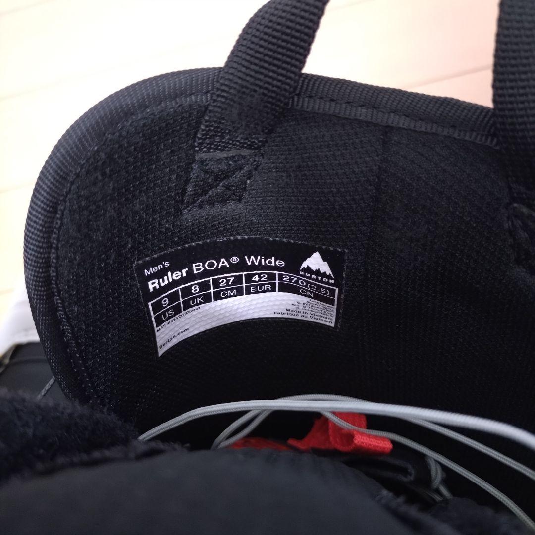 スノーボード BURTON RULER BOA WIDE FIT US9 24-25