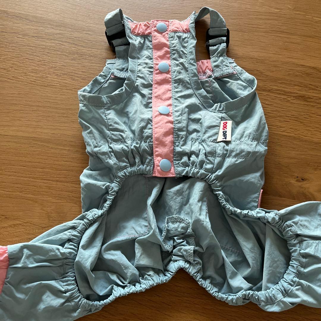 ドッグデプトレインコートセットアップ　撥水スヌードジャケット撥水オーバーオールS