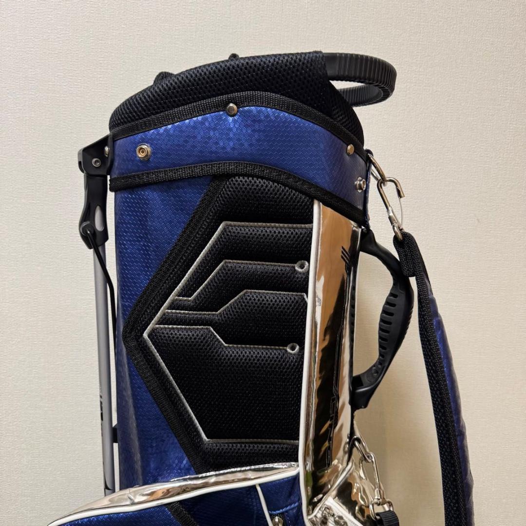 USTマミヤ 2024年 LINQ スタンド式 キャディバッグ ブルー 8.5型