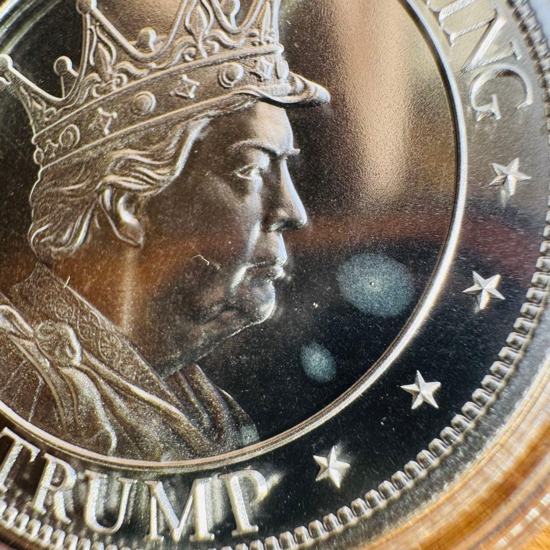（難あり！）トランプ大統領　1オンス 銀貨　グレートMAGAキング