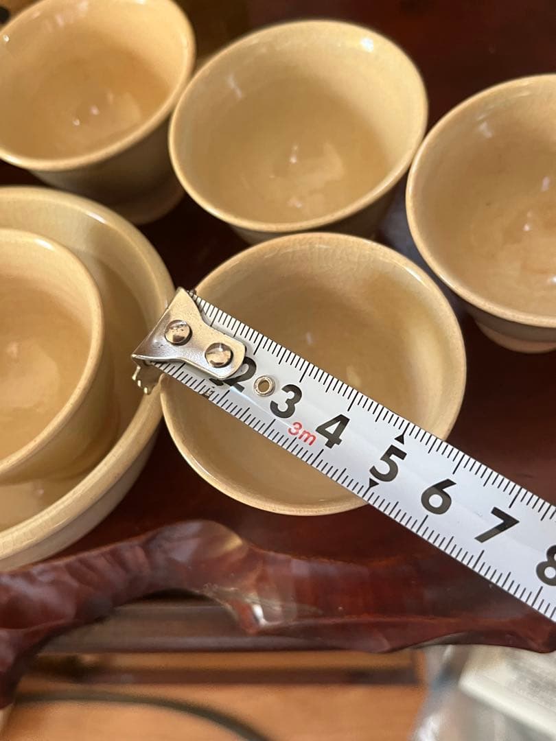 煎茶道具　煎茶器セット　萩焼　坂田泥華　6客