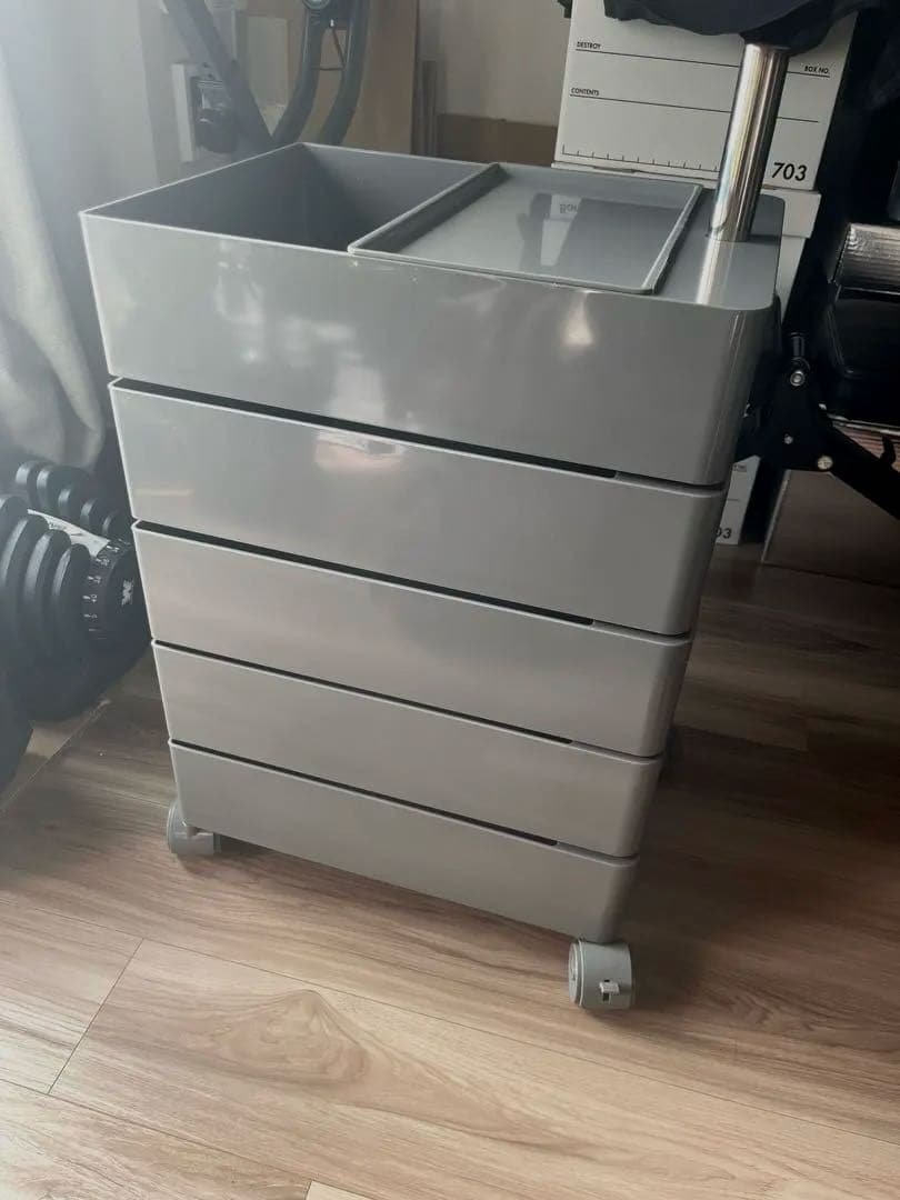 MARKET B 回転式収納ワゴン キャスター付き 5段