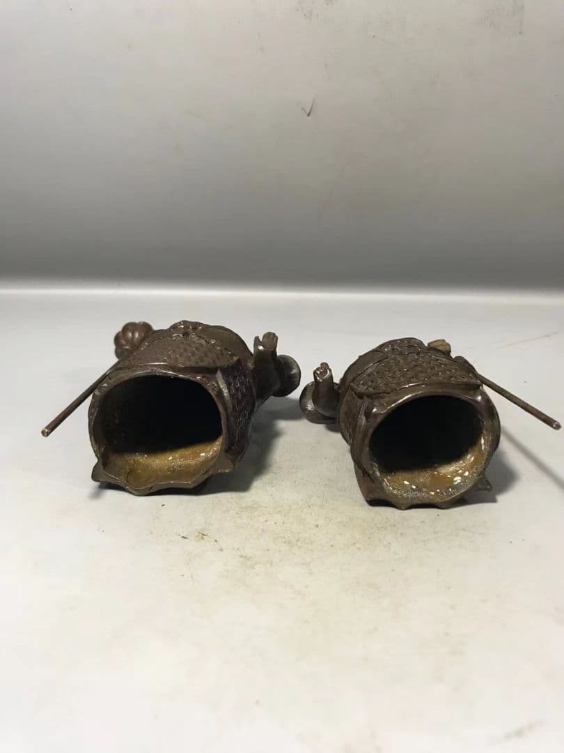 銅製 門神 鎮宅 辟邪 開運 風水 招財 荼鬱塁二神 置物 工芸品