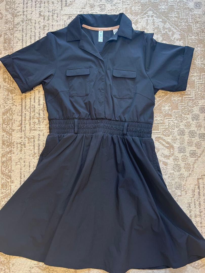 【adidas】ビヨンド ザ コース半袖ワンピース ゴルフウェア　黒　アディダス