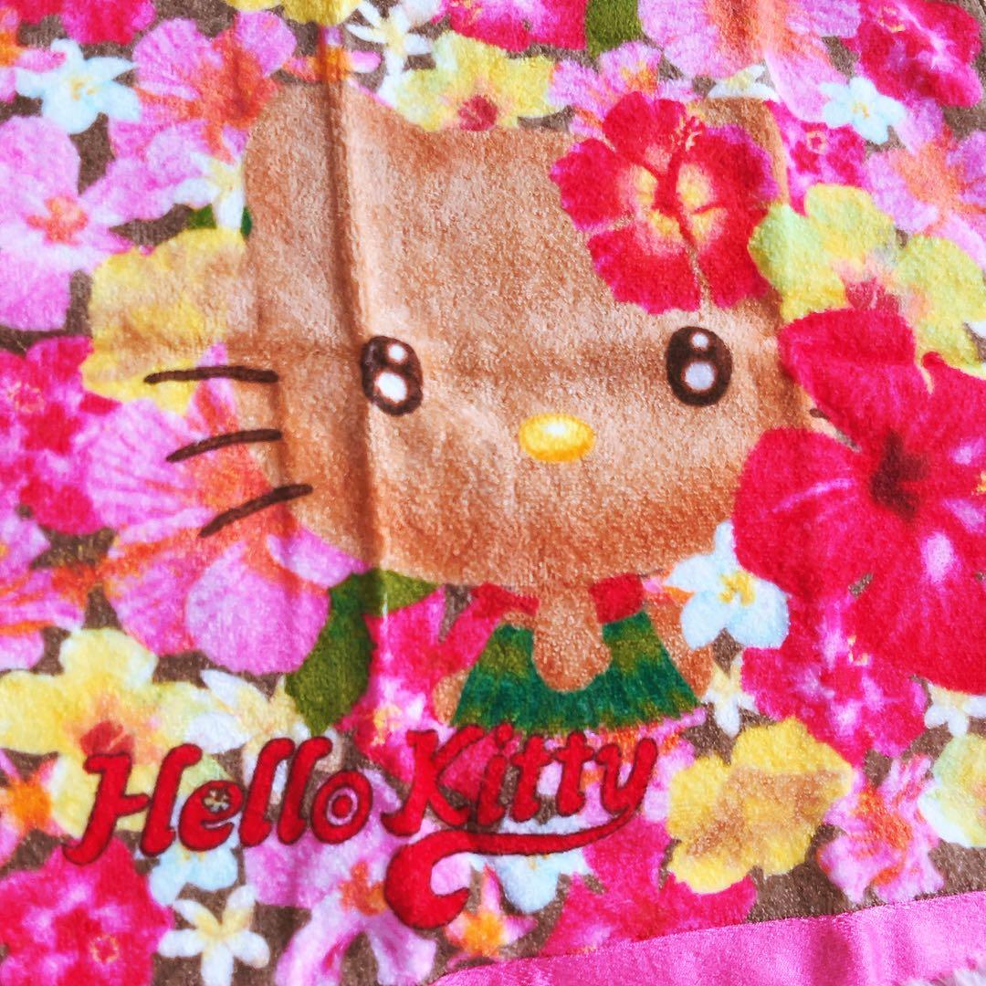 希少レア　ハローキティ　日焼け　ガングロ　ハイビスカス　タオル　2003