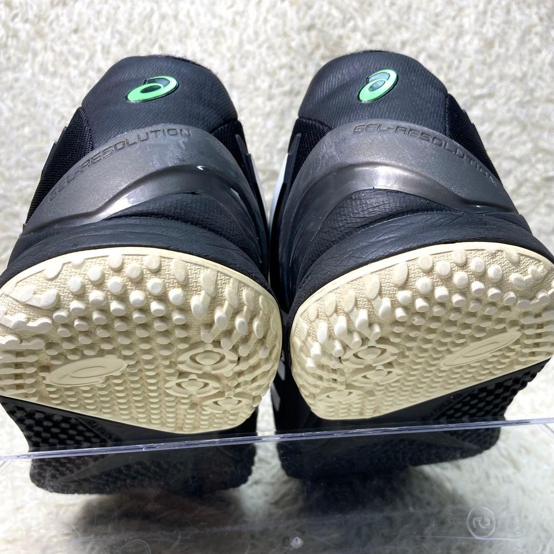 『美品』アシックス ゲルレゾリューション 8 OC テニスシューズ　ブラック