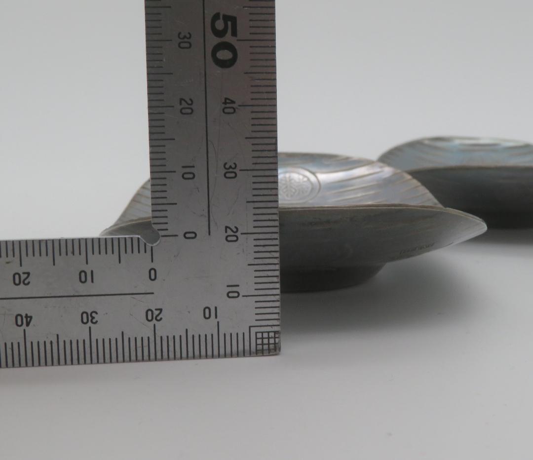 純銀 刻印入り 大判小判型 茶托 煎茶 道具 銀杯骨董品　重さ378g