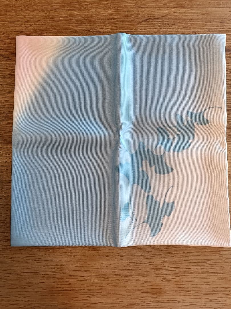 ⑨北村徳齋　茶道用帛紗 イチョウ模様 青とピンク