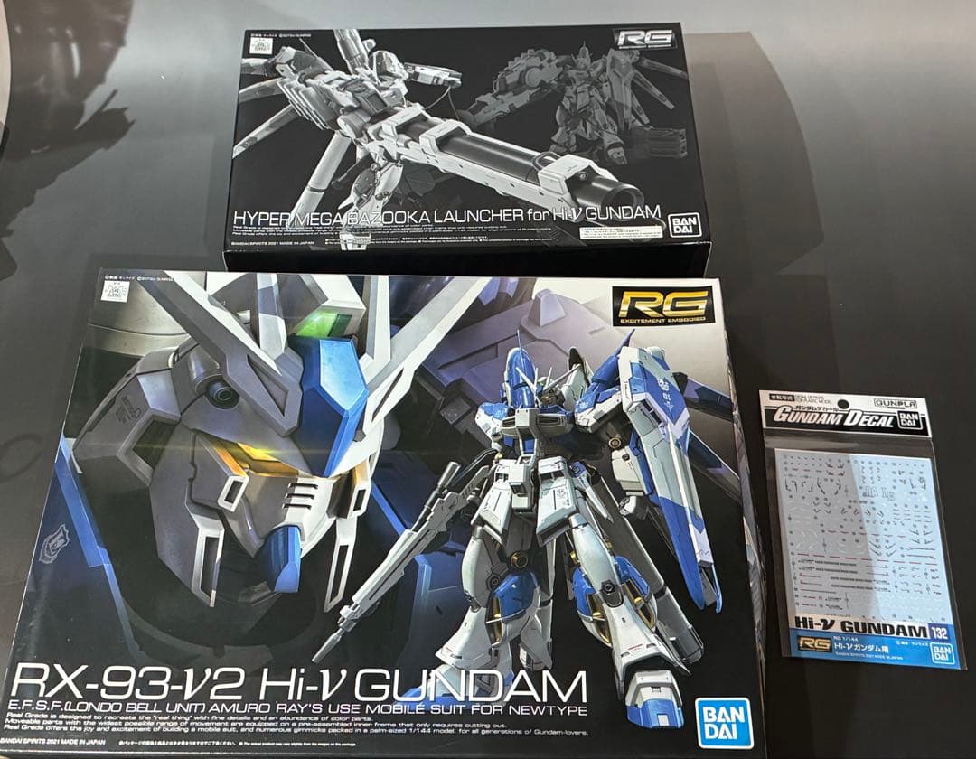 RG Hi-νガンダム・ハイパーメガバズーカランチャー・専用水転写デカール