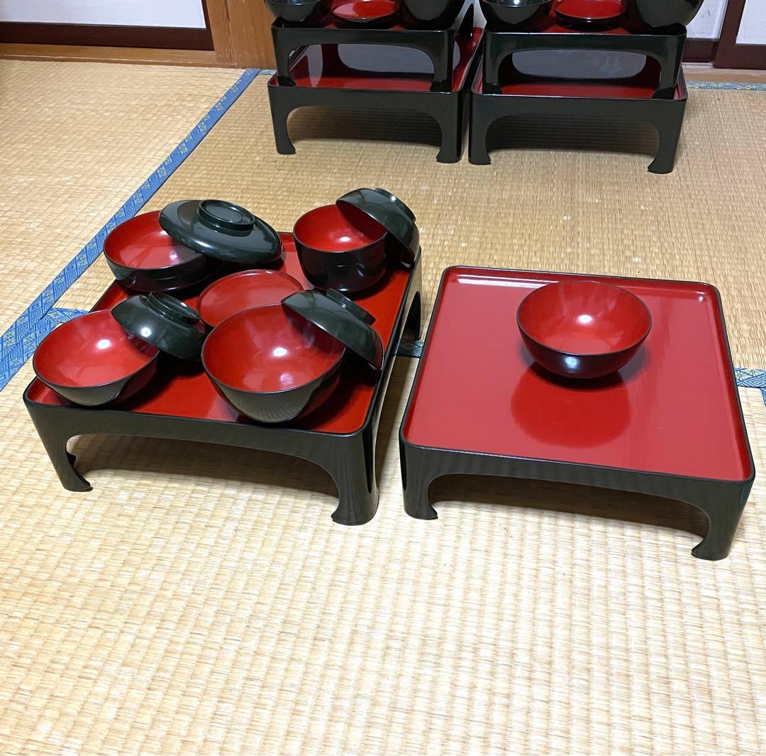 明治 大正 御膳 アンティーク 漆芸 セット 大量 漆塗り 骨董 漆器 木製 c