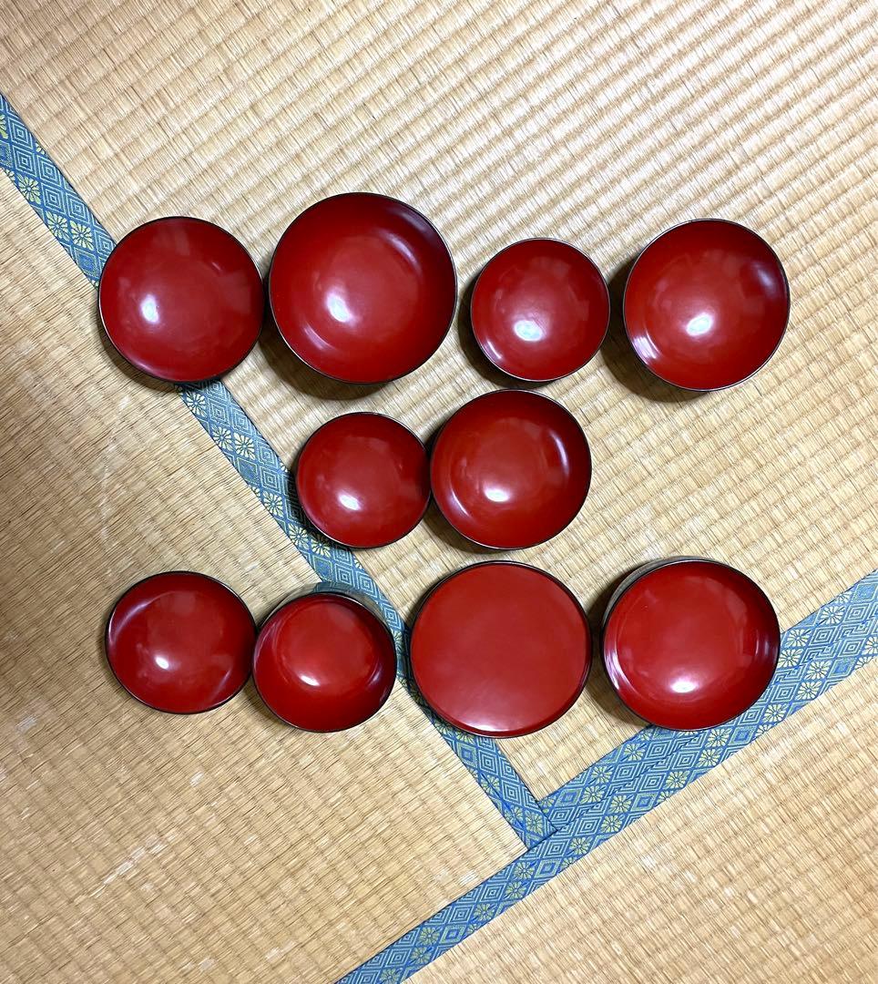 明治 大正 御膳 アンティーク 漆芸 セット 大量 漆塗り 骨董 漆器 木製 c