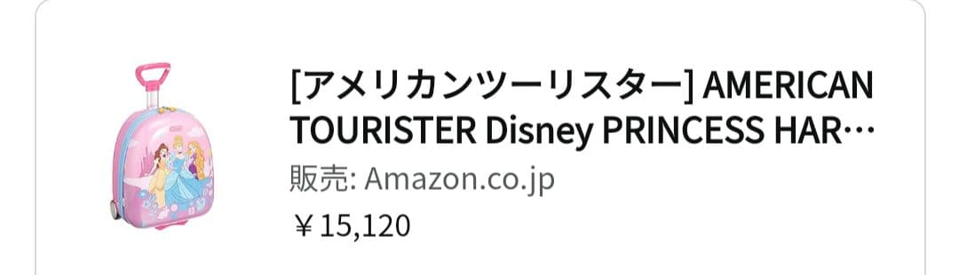 Disney Princess ディズニープリンセス　キャリーケース